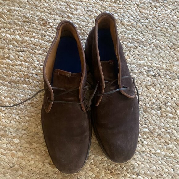 Aquatalia Carlos Men's  Chukka Ankle Boots Brown Suede Weatherproof Sz 8.5 $500! - Picture 3 of 7